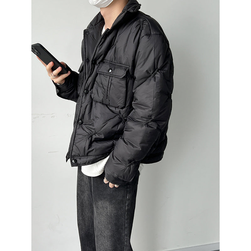 black cotton-padded jacket, view 4 - MRSLM