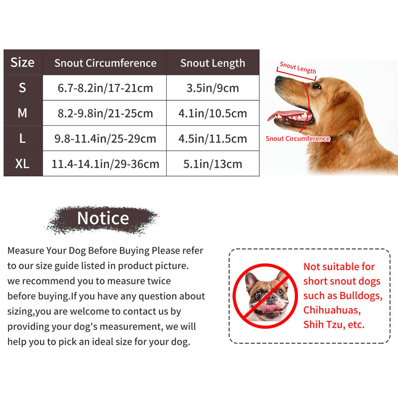 reflective dog muzzle basket, view 6 - MRSLM