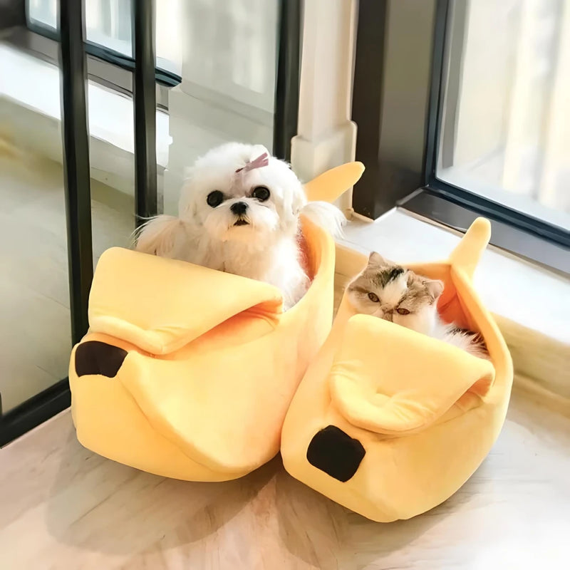banana shape soft pet bed, view 8 - MRSLM