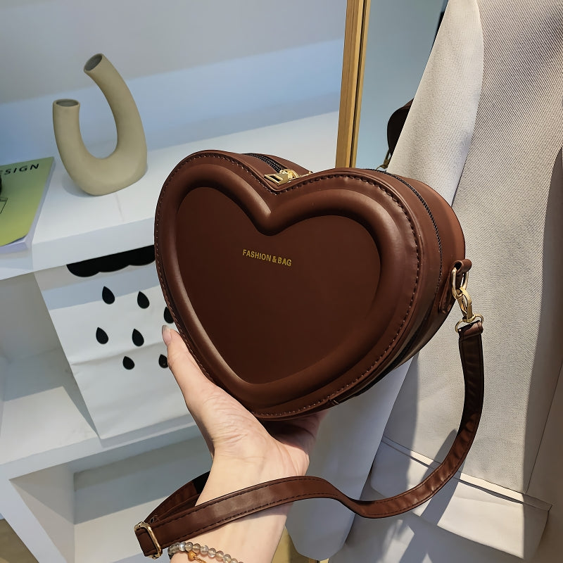 Chic Heart-Shaped Crossbody Bag