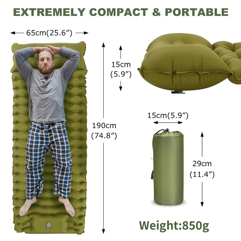inflatable camping mattress, view 9 - MRSLM