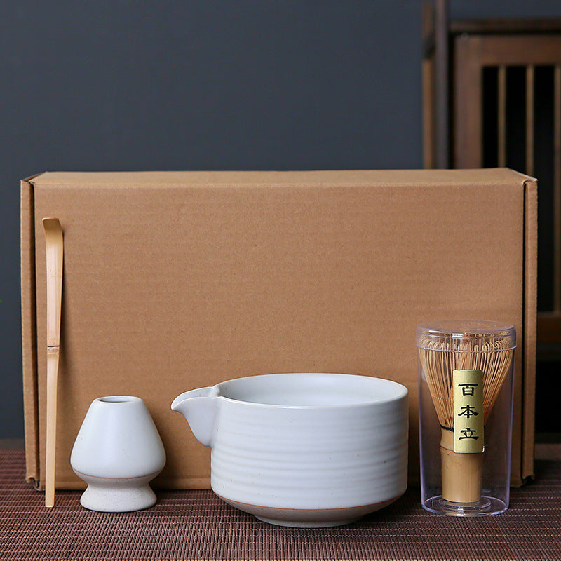 japanese ceramic matcha tool set, view 5 - MRSLM