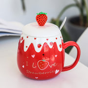 ceramic coffee mug with lid and spoon, view 5 - MRSLM