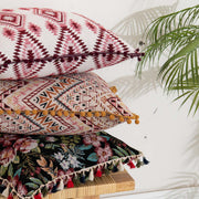 moroccan boho tassel cushion covers, view 11 - MRSLM