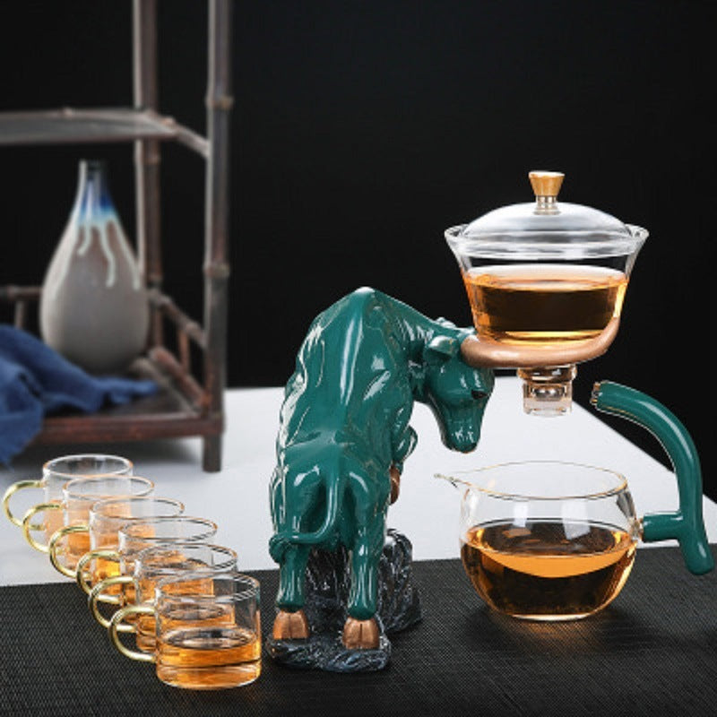 high borosilicate glass tea set, view 5 - MRSLM