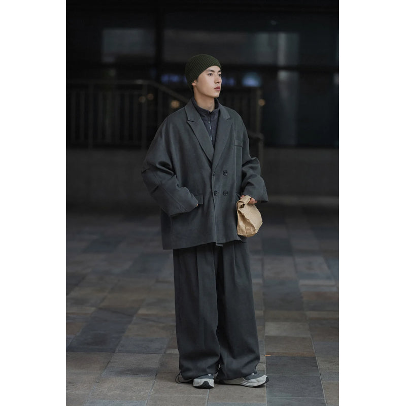 Men's oversized double breasted blazer, view 4 - MRSLM
