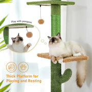 cactus cat tree floor to ceiling, view 5 - MRSLM