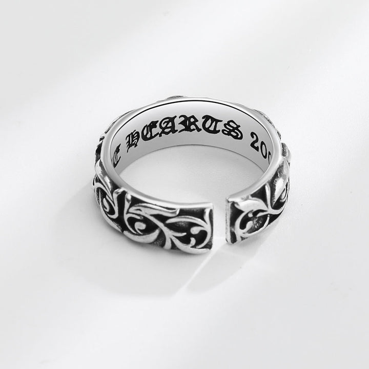 S925 Sterling Silver Vintage Eternal Rattan Ring For Men