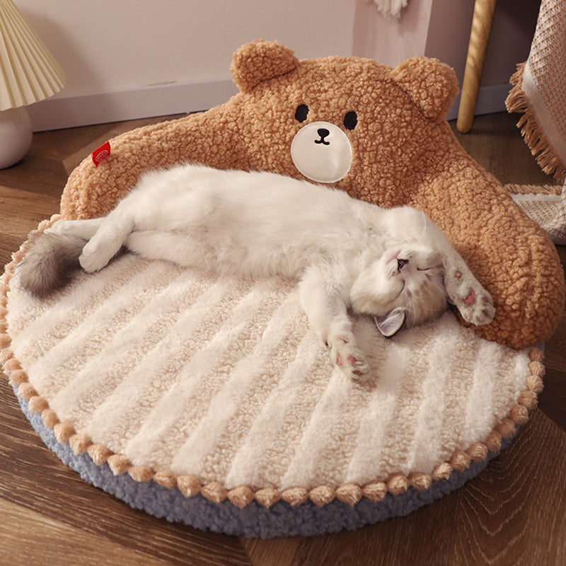 bear shaped cozy pet bed, view 4 - MRSLM