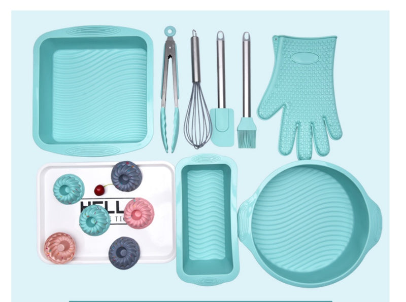 14-piece silicone cake baking set, view 6 - MRSLM