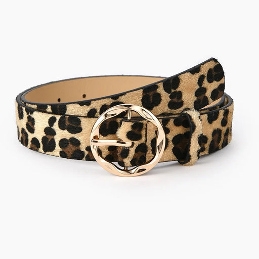 animal print faux leather belt, view 3 - MRSLM