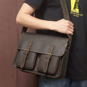 Retro men's cowhide messenger bag - MRSLM
