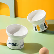 raised ceramic pet bowl, view 9 - MRSLM
