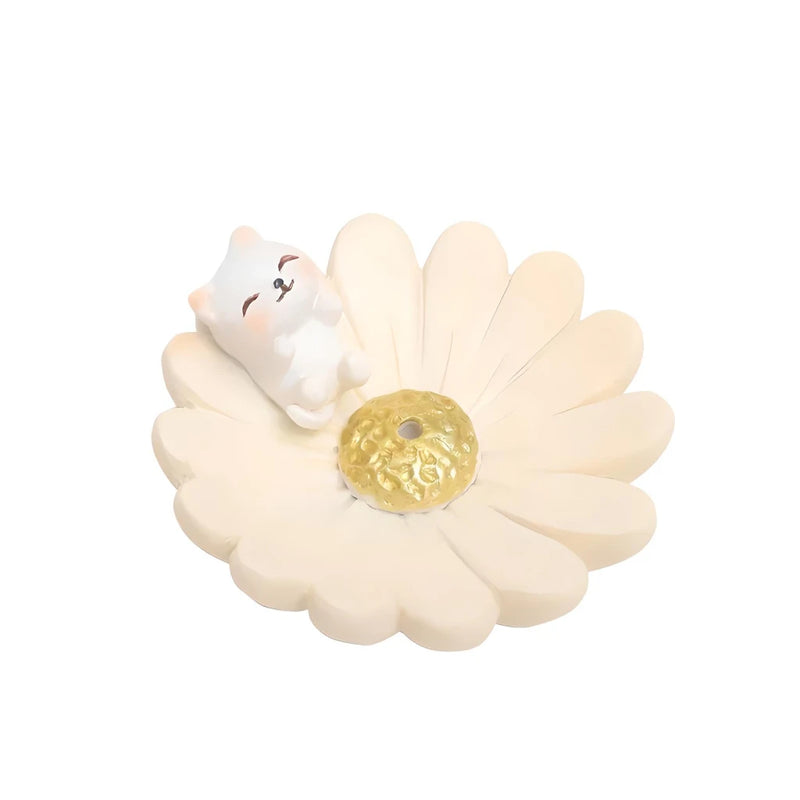 mini resin cherry blossom incense holder, view 2 - MRSLM