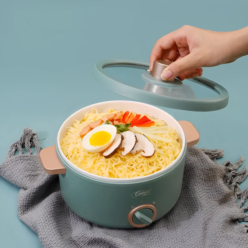 mini electric cooking pot with food steamer, view 7 - MRSLM