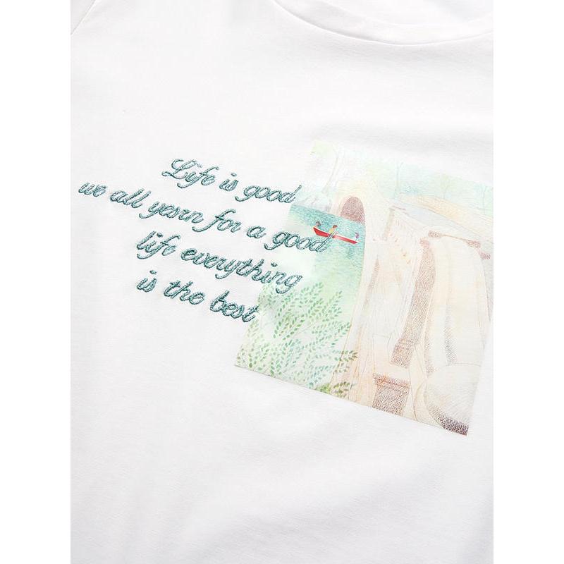 Embroidered casual summer tee, view 6 - MRSLM