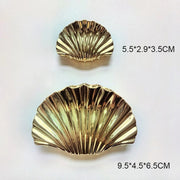 gold metal shell hair claw clip, view 8 - MRSLM