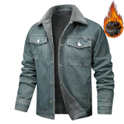 Men's fleece-lined denim jacket - MRSLM