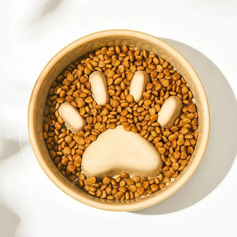ceramic slow feeding pet bowl, view 12 - MRSLM
