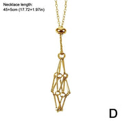 crystal stone holder necklace, view 6 - MRSLM