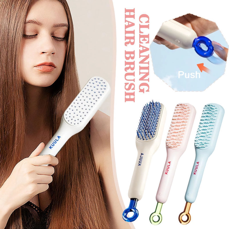 Self-cleaning anti-static scalp massage comb, view 6 - MRSLM