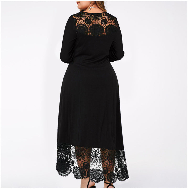 Women's lace high waist dress, view 4 - MRSLM