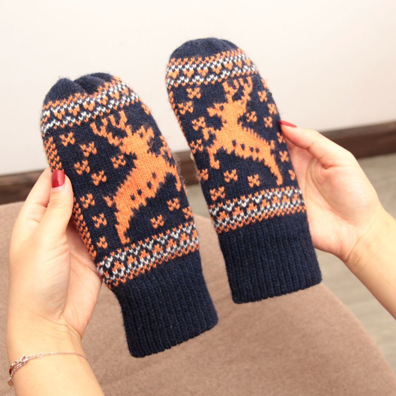 women's padded wool gloves, view 3 - MRSLM