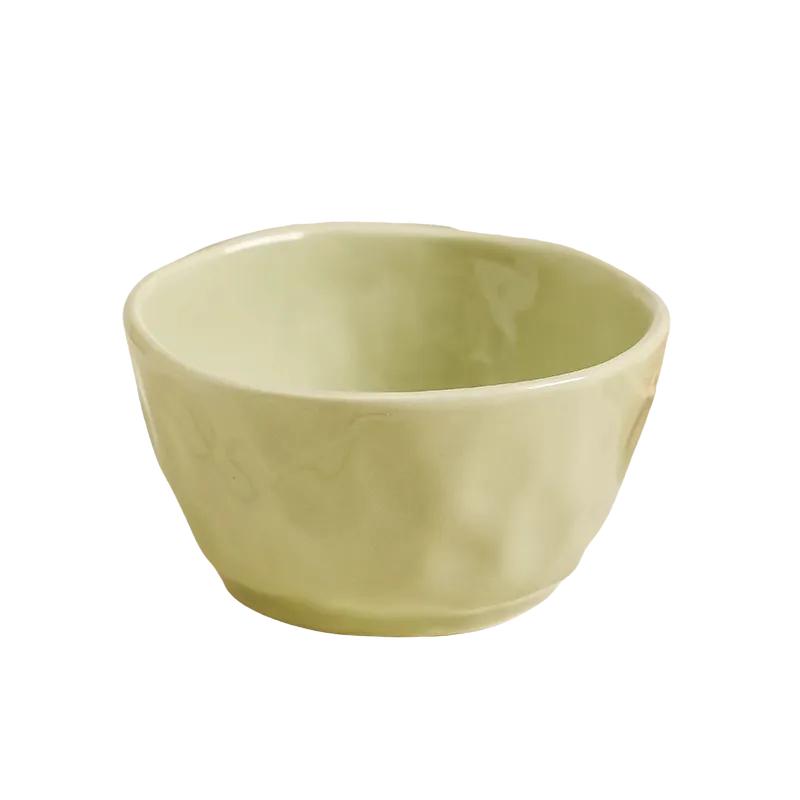 cream style ceramic rice bowl, view 4 - MRSLM
