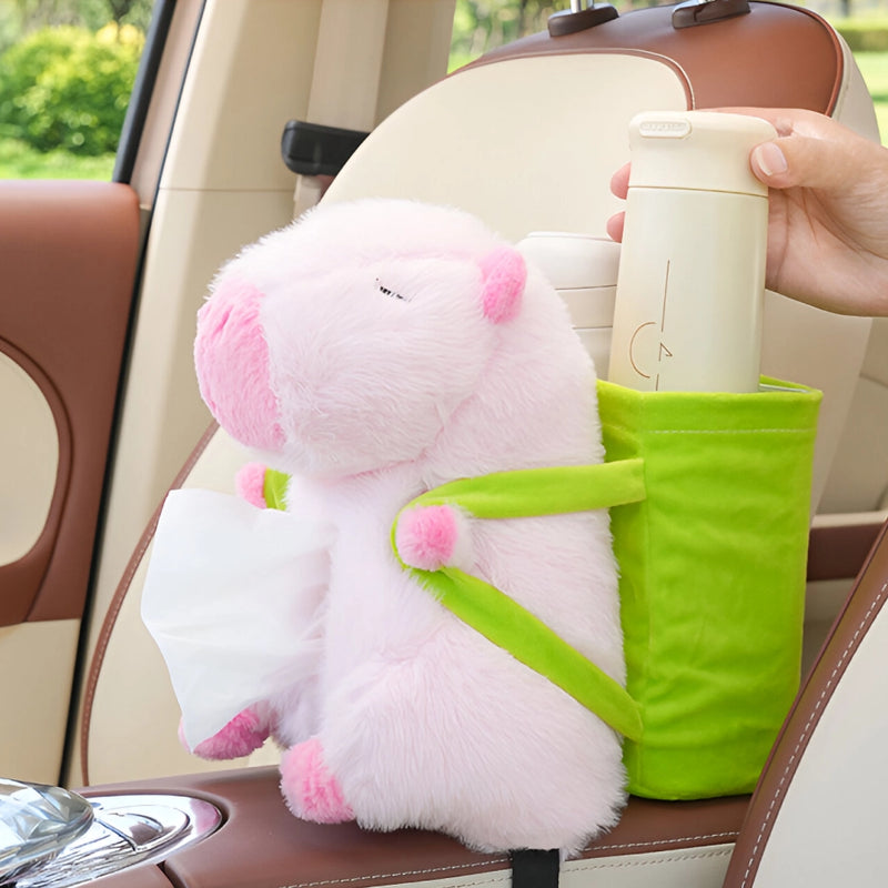 cute cartoon car tissue and trash holder, view 7 - MRSLM