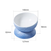 planet shape ceramic pet bowl, view 9 - MRSLM