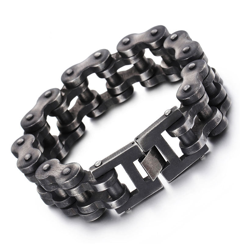 Simple Men's Titanium Steel Bicycle Bracelet