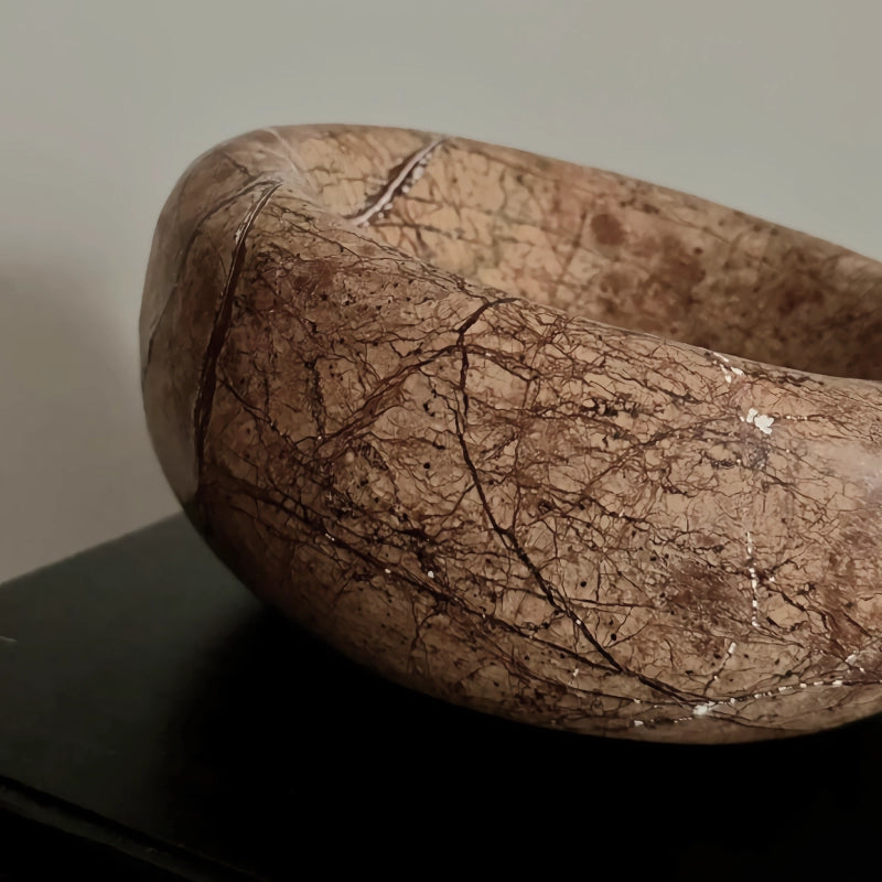 rainforest brown marble bowl, view 3 - MRSLM
