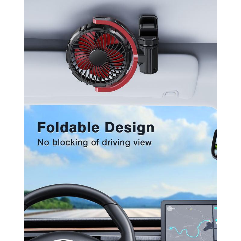 portable car cooling clamp fan, view 5 - MRSLM