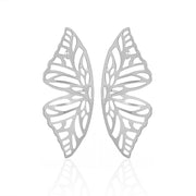 angel wing butterfly stud earrings for women, view 3 - MRSLM