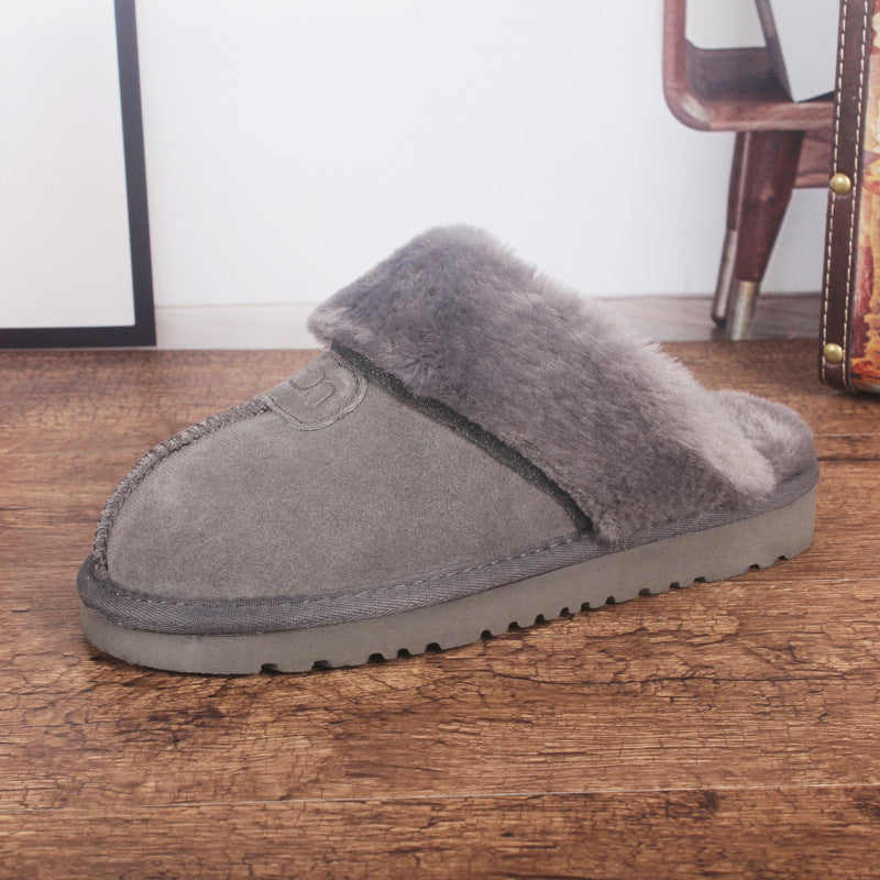 cowhide warm slippers, view 16 - MRSLM