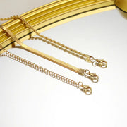 14k gold plated herringbone necklace, view 6 - MRSLM