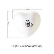 ceramic peach heart pet bowl, view 13 - MRSLM