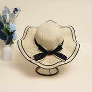 bowknot straw sun hat, view 7 - MRSLM