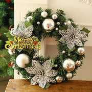 Metallic Christmas ornament wreath, view 8 - MRSLM