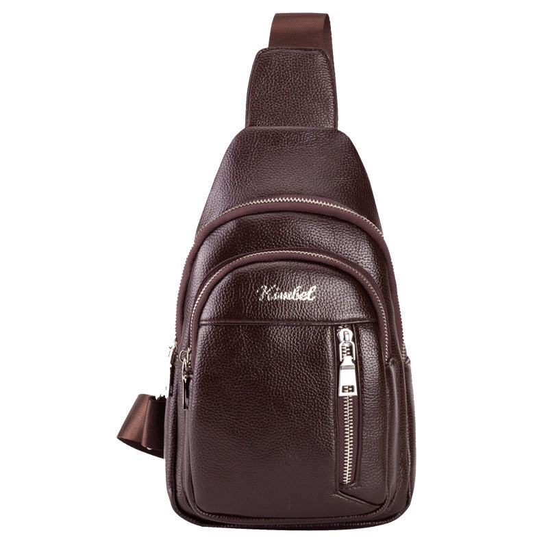 Men's chest single shoulder bag with charging port, view 15 - MRSLM
