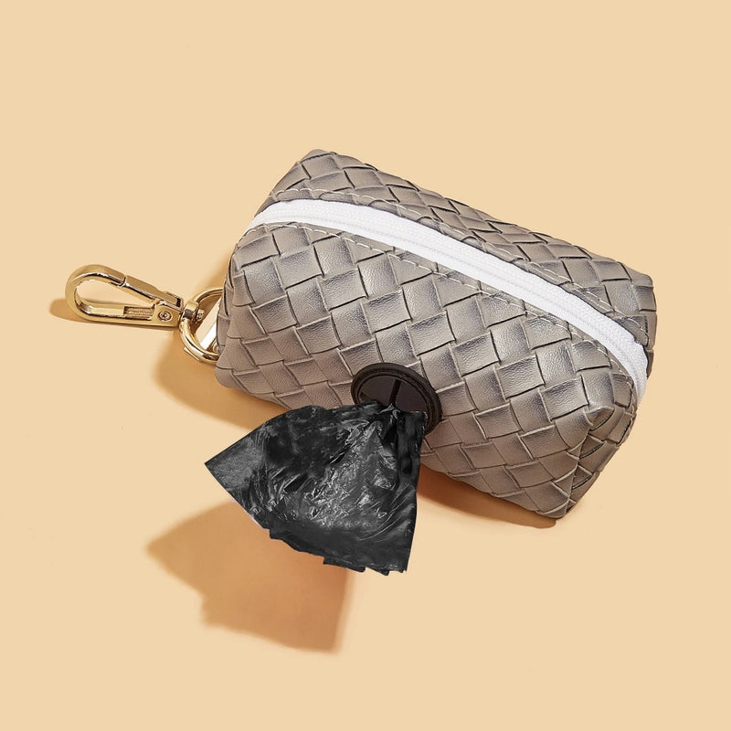 PU leather dog poop bag holder, view 6 - MRSLM
