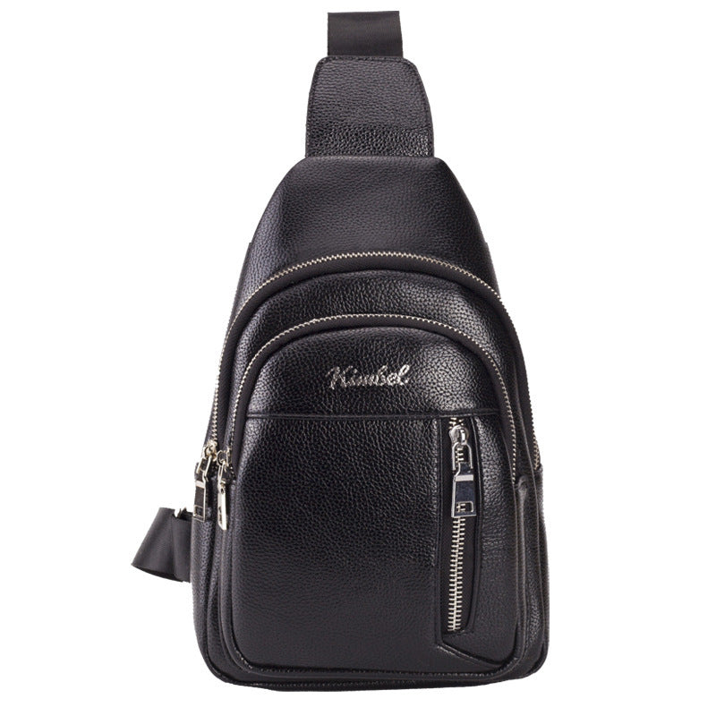 Men's chest single shoulder bag with charging port, view 9 - MRSLM