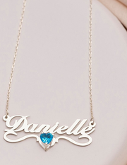 Custom name stainless steel necklace, view 3 - MRSLM