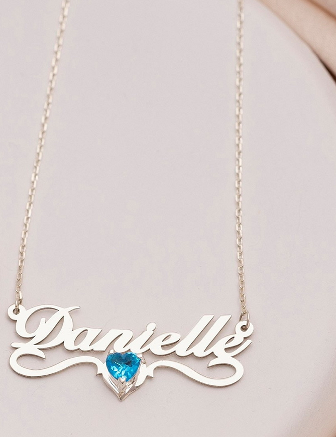 Custom name stainless steel necklace, view 3 - MRSLM