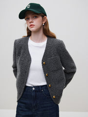 office french style tweed jacket, view 4 - MRSLM