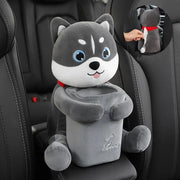 Plush car organizer with tissue box and trash bin, view 11 - MRSLM