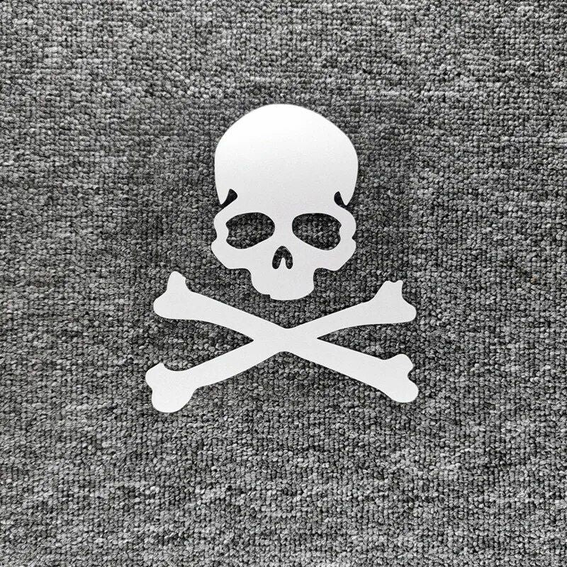 Reflective Skull & Crossbones Car Stickers for Fuel Cap and Mirrors