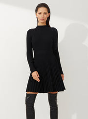 half turtleneck knitted base dress, view 7 - MRSLM