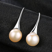 freshwater pearl s925 silver ear hook earrings, view 2 - MRSLM