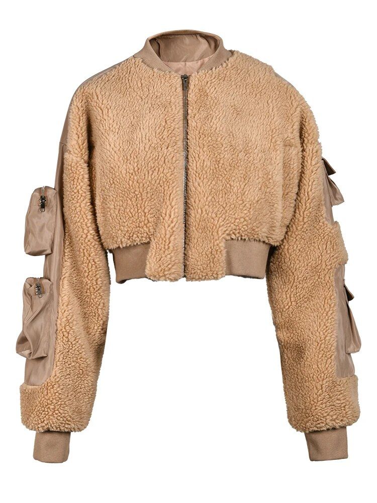 Women's lamb wool jacket, view 2 - MRSLM